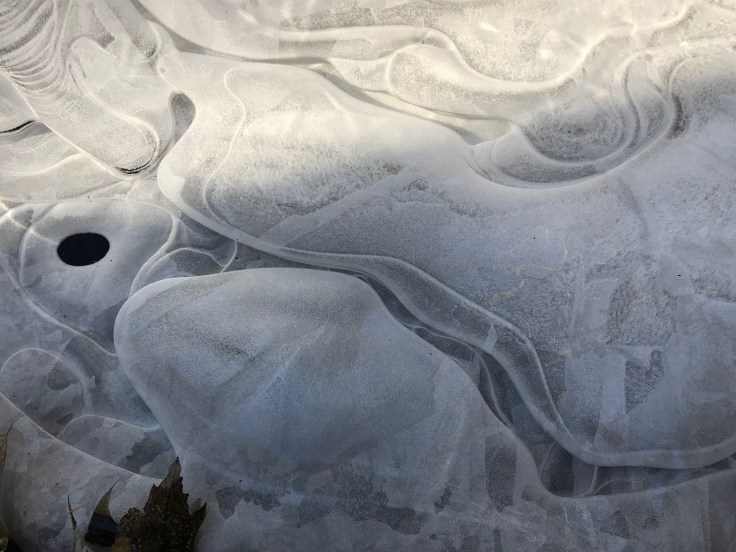swirly patterns in ice